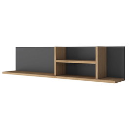 Hanah Home AE103 - 2640 Estantería de Pared 120x25x19.8 cm Nogal y Antracita